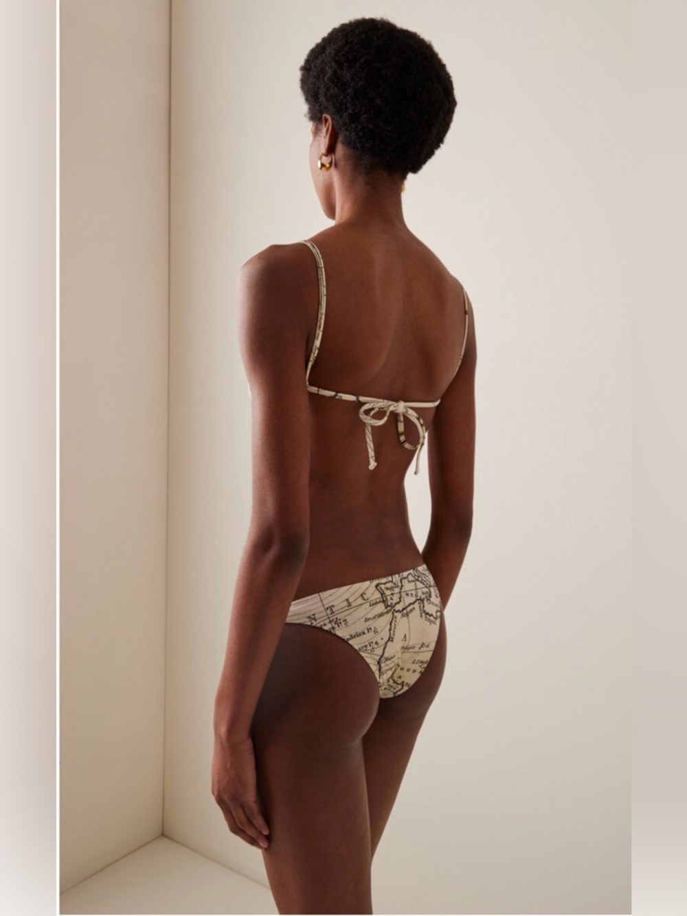 St. Agni Cream Map-Print Triangle Bikini
Size XS - Picture 3 of 11